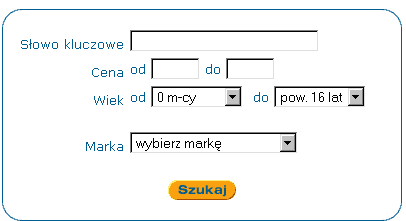 Wyszukiwarka szczegowa w sklepie ezabawki.pl